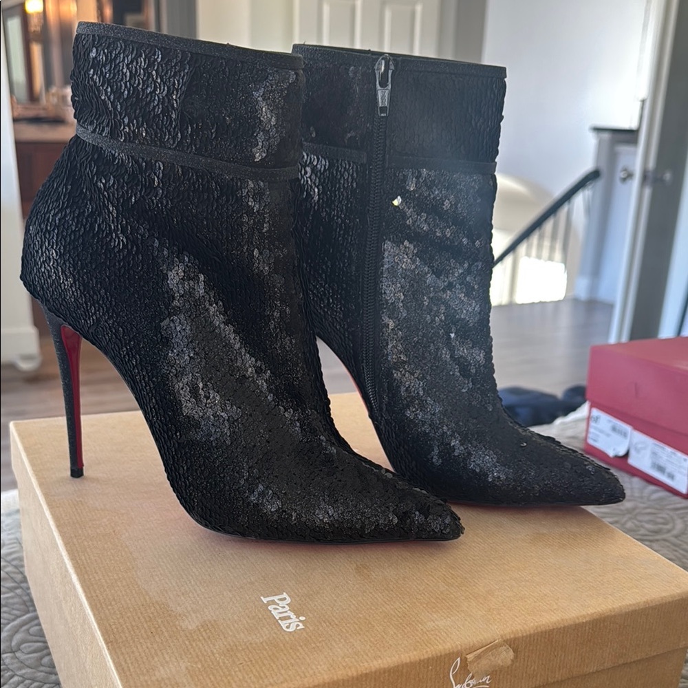 Christian louboutin moulakate 100 paile charbon